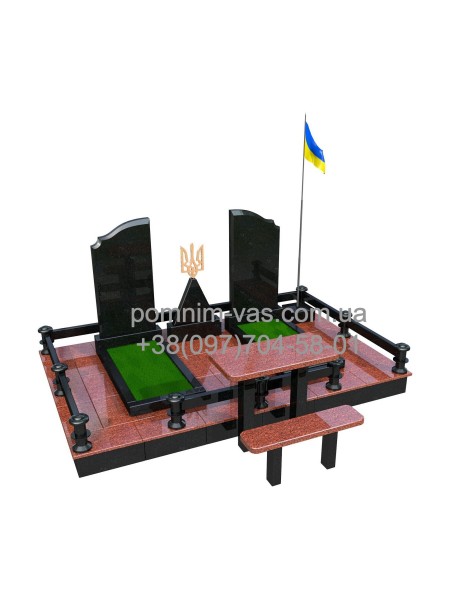 ДВОЙНОЙ ПАМЯТНИК ВОЕННОМУ ПВ-84 фотография